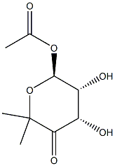 ba-D-erythro-Hexopyranos-4-ulose, 6-deoxy-5-C-methyl-, 1-acetate (9CI) Structure