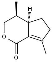 [4S,(-)]-4,4aα,5,6-Tetrahydro-4β,7-dimethylcyclopenta[c]pyran-1(3H)-one Structure