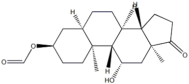 3α-Formyloxy-11β-hydroxy-5β-androstan-17-one Structure