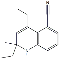 5-Quinolinecarbonitrile,2,4-diethyl-1,2-dihydro-2-methyl-(9CI) Struktur