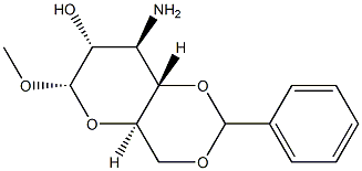 Methyl 3-amino-4-O,6-O-benzylidene-3-deoxy-α-D-glucopyranoside 结构式