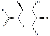 ba-D-Glucopyranosiduronic acid, methyl 4-deoxy-4-fluoro- (9CI) 化学構造式