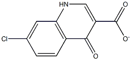 3-Quinolinecarboxylicacid,7-chloro-4-hydroxy-,ion(1-)(9CI) Structure