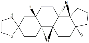 Spiro[5α-androstane-3,2'-thiazolidine] Struktur