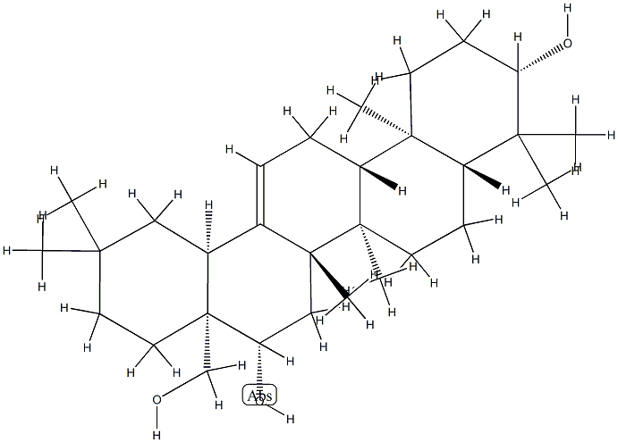 オレアナ-12-エン-3β,16β,28-トリオール 化学構造式
