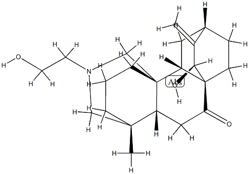 16,17-Didehydro-15β-hydroxy-21-(2-hydroxyethyl)-4-methylatidan-7-one Struktur