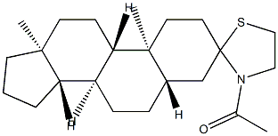 3'-Acetylspiro[5α-androstane-3,2'-thiazolidine] 结构式