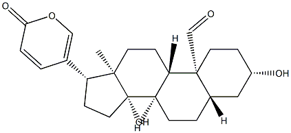 3β,14-Dihydroxy-19-oxo-5α-bufa-20,22-dienolide Struktur