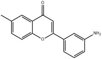 4H-1-Benzopyran-4-one,2-(3-aminophenyl)-6-methyl-(9CI) Struktur