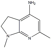 1H-Pyrrolo[2,3-b]pyridin-4-amine,2,3-dihydro-1,6-dimethyl-(9CI) 结构式