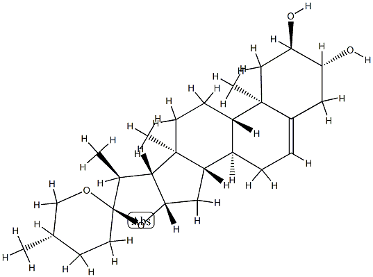 (25S)-Spirost-5-ene-2α,3β-diol Structure