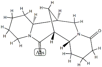 (7R,7aα,14aβ)-Dodecahydro-7α,14α-methano-2H,6H-dipyrido[1,2-a:1',2'-e][1,5]diazocine-6,11-dione Struktur