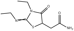 5-Thiazolidineacetamide,3-ethyl-2-(ethylimino)-4-oxo-(9CI) Structure
