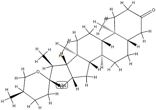 (25R)-5α-Spirostan-3-one Structure