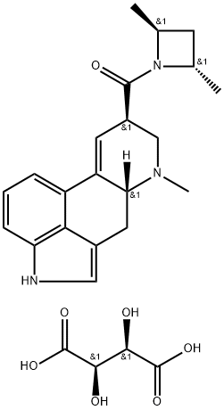 (2S,4S)-1-[[(8β)-9,10-Didehydro-6-Methylergolin-8-yl]carbonyl]-2,4-diMethylazetidine  (2R,3R)-2,3-Dihydroxybutanedioate Salt Structure