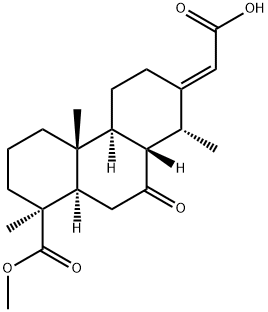 (1S,4bα,8aβ,10aα)-テトラデカヒドロ-7-[(E)-カルボキシメチレン]-1,4aβ,8α-トリメチル-9-オキソ-1-フェナントレンカルボン酸1-メチル 化学構造式