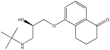5-[3-(tert-Butylamino)-2α-hydroxypropyloxy]-3,4-dihydronaphthalen-1(2H)-one 结构式