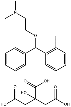 N,N-ジメチル-2-[(o-メチル-α-フェニルベンジル)オキシ]エタンアミン/くえん酸,(1:x) 化学構造式