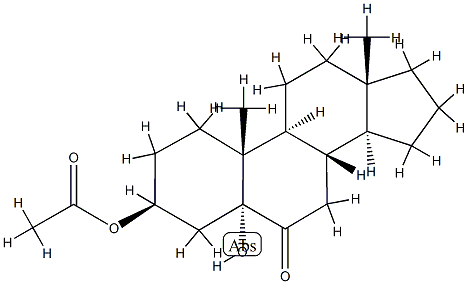 6-Oxoandrostane-3β,5α-diol 3-acetate Struktur