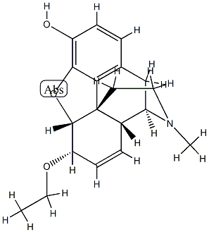 7,8-Didehydro-4,5α-epoxy-6α-ethoxy-17-methylmorphinan-3-ol Structure