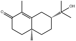 (4aS)-4,4a,5,6,7,8-ヘキサヒドロ-7β-(1-ヒドロキシ-1-メチルエチル)-1,4a-ジメチルナフタレン-2(3H)-オン 化学構造式