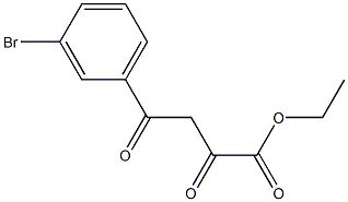 4-(3-ブロモフェニル)-2,4-ジオキソブタン酸エチル 化学構造式