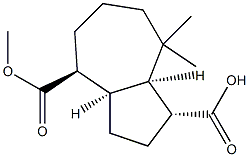 (1R,3aα,8aα)-Decahydro-4,8,8-trimethyl-1α,4β-azulenedicarboxylic acid Struktur