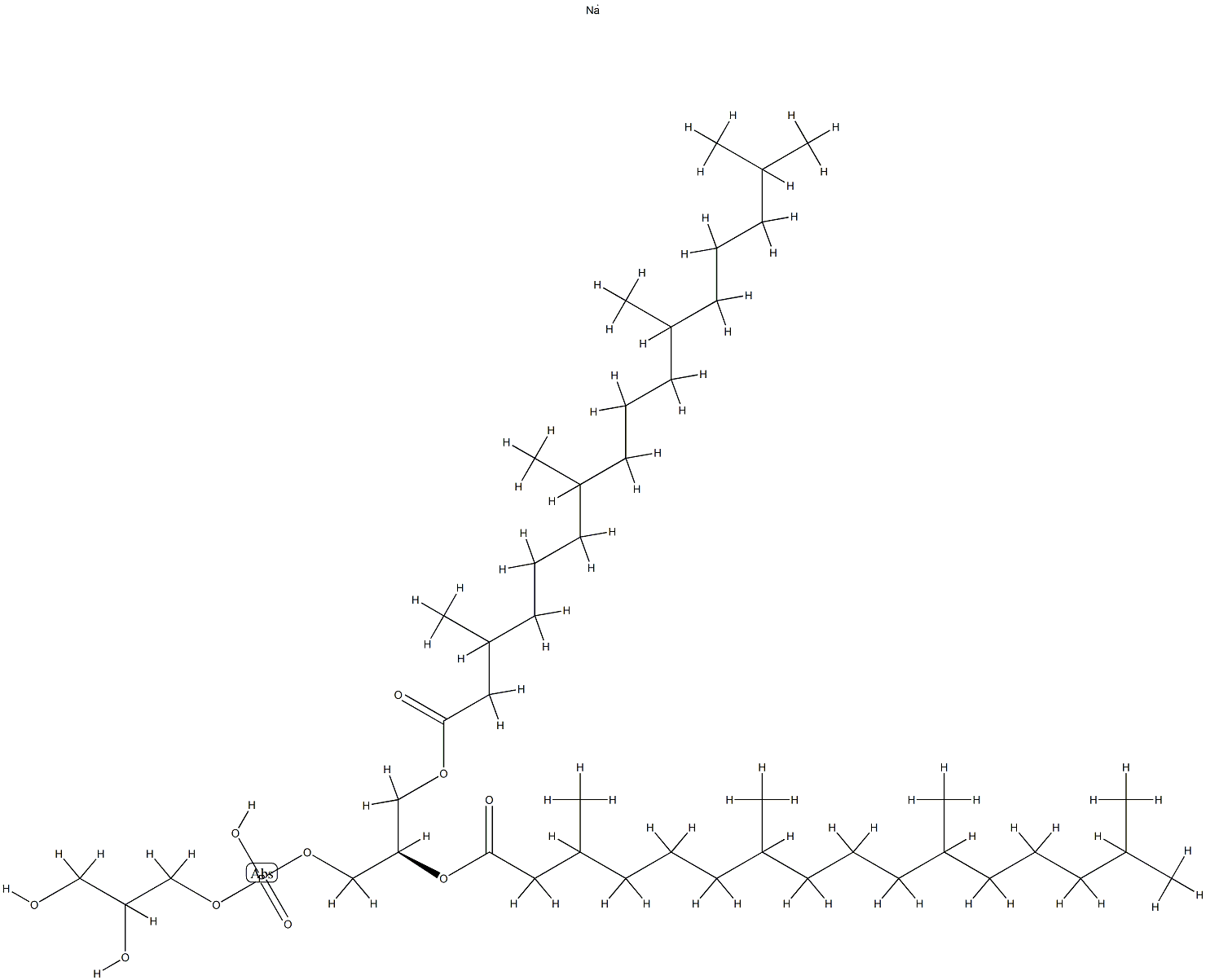 1,2-diphytanoyl-sn-glycero-3-phospho-(1'-rac-glycerol) (sodiuM salt) Struktur