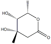 L-lyxo-Hexonic acid, 2,6-dideoxy-3-C-methyl-, delta-lactone (9CI) Struktur