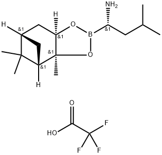 (S)-1-氨基-3-甲基丁基硼酸蒎烷二醇酯三氟醋酸盐,477254-69-6,结构式