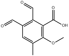4-甲氧-5-甲鄰二醛苯甲酸, 478-05-7, 结构式