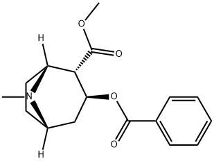 methyl (1R,2S,3S,5S)-3-benzoyloxy-8-methyl-8-azabicyclo[3.2.1]octane-2-carboxylate Pseudococaine Struktur