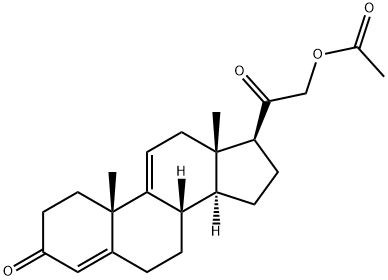 9,11-dehydrodeoxycorticosterone 21-acetate Struktur