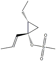 Cyclopropanol, 2-ethyl-1-(1E)-1-propenyl-, methanesulfonate, (1R,2S)-rel- (9CI) 结构式