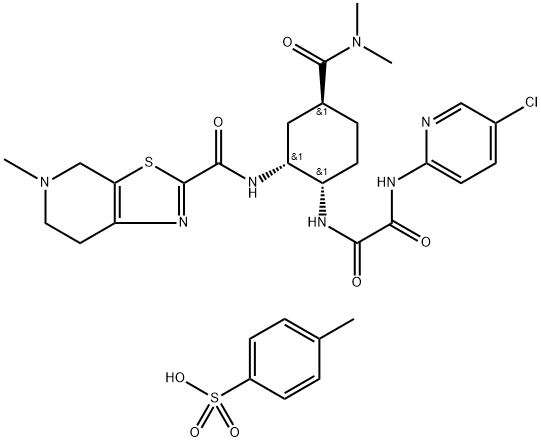 Edoxaban (TsOH salt) 化学構造式