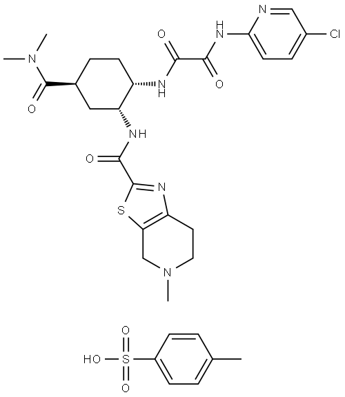 Edoxaban (TsOH salt) 化学構造式