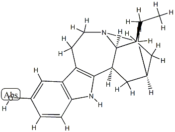 Ibogaine, O-demethyl- Structure