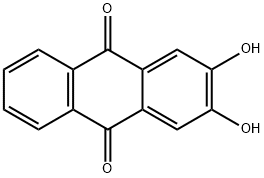 2,3-ジヒドロキシアントラキノン 化学構造式