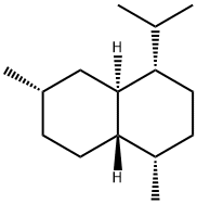 (1S)-1,2,3,4,4aβ,5,6,7,8,8aα-デカヒドロ-4α,7α-ジメチル-1α-イソプロピルナフタレン 化学構造式