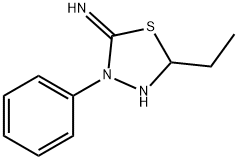 1,3,4-Thiadiazolidin-2-imine,5-ethyl-3-phenyl-(9CI) Structure