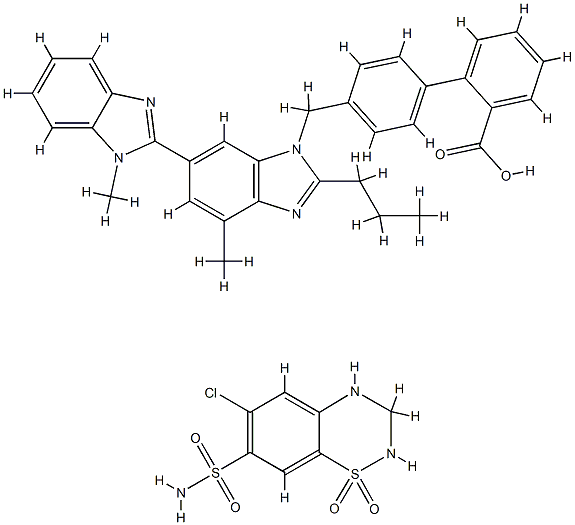 Telmisartan-Hydrochlorothiazide Struktur