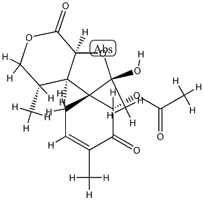 (1S,2'R,3'AR,4'S,6S,7'AS)-REL-(-)- 6-(乙酰氧基)-3'A,4',5',7'A-四氢-2'-羟基-2',4,4'-三甲基螺[3-环己烯-1,3'(2'H)-[7H]呋喃并[2,3-C]吡喃]-5,7'-二酮,486430-93-7,结构式