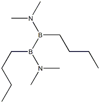 N,N,N',N'-テトラメチル-1,2-ジブチル-1,2-ジボラン(4)ジアミン 化学構造式