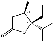 2(3H)-Furanone,5-ethyldihydro-4-methyl-5-(1-methylethyl)-,(4R,5S)-rel-(9CI) Structure