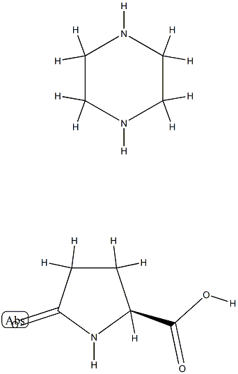 5-oxoproline, compound with piperazine (1:1)  Struktur