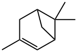 3,6,6-トリメチルビシクロ[3.1.1]ヘプタ-2-エン 化学構造式