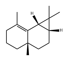 (1aR)-1aβ,2,3,3a,4,5,6,7bβ-Octahydro-1,1,3aβ,7-tetramethyl-1H-cyclopropa[a]naphthalene Struktur