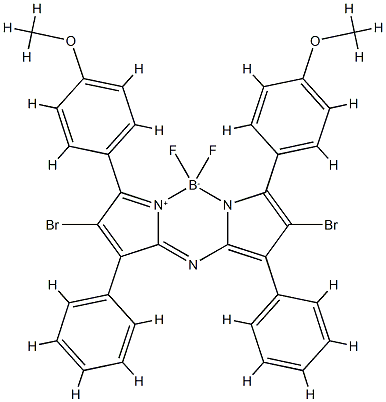 氟硼溴代氮杂二吡咯甲烷 结构式