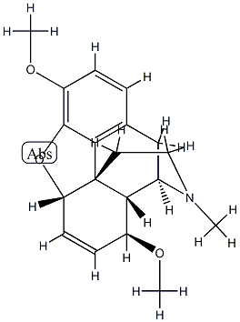 6,7-Didehydro-4,5α-epoxy-3,8β-dimethoxy-17-methylmorphinan Struktur