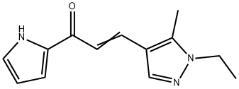 2-Propen-1-one,3-(1-ethyl-5-methyl-1H-pyrazol-4-yl)-1-(1H-pyrrol-2-yl)-(9CI),492426-52-5,结构式
